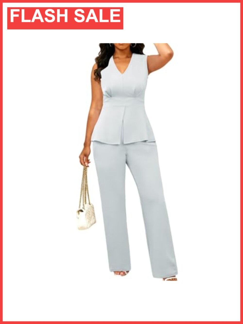 Women's sleeveless vest blazer pant suit set